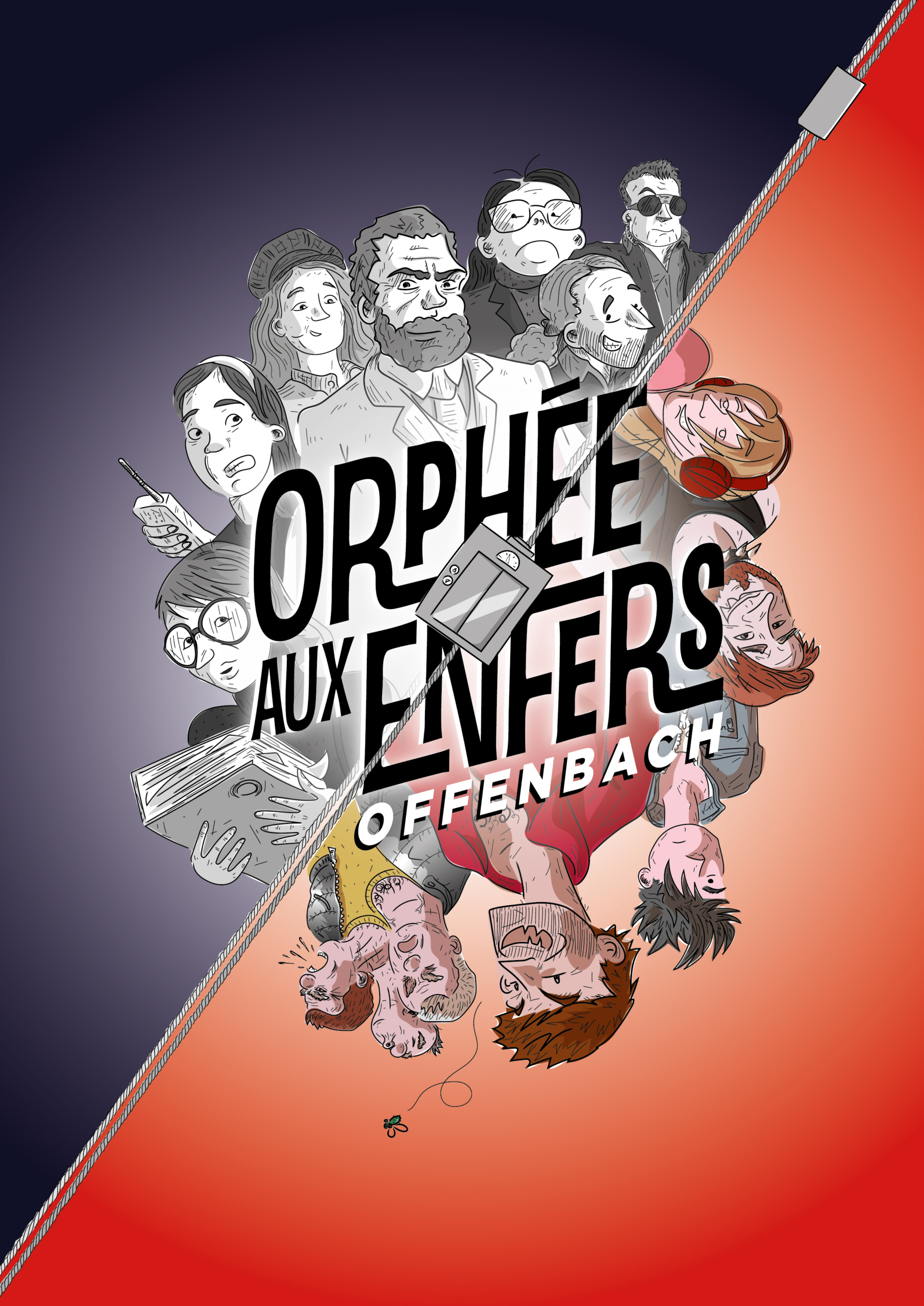 Affiche d’Orphée aux Enfers par Oya Kephale 2025